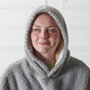 Home Deco Factory Sudadera avec poche et capuche en polyester texture nid d'abeille