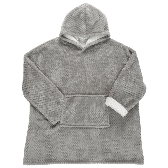 Home Deco Factory Sudadera avec poche et capuche en polyester texture nid d'abeille