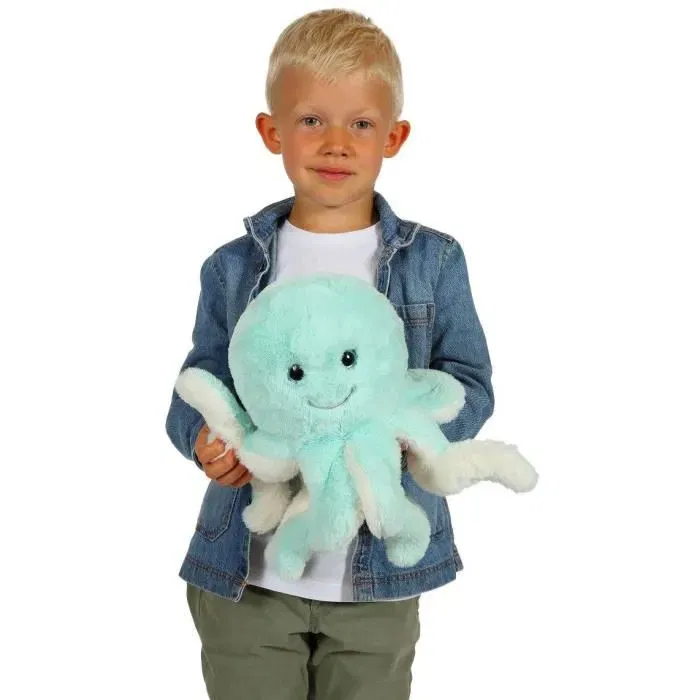 Gipsy Toys - Peluche Pieuvre Bleue 32 cm, Jouet Doux pour Bébé et Enfant