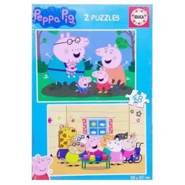 Educa Puzzle Peppa Pig - 2 Puzzles de 48 Pièces - Puzzle Enfant dès 4 Ans - Jeu de Concentration et de Patience