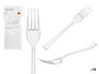 Kinvara Lot de 18 Fourchettes Plastique Transparent 10.4 x 2.7 x 25 cm (Set de 48)