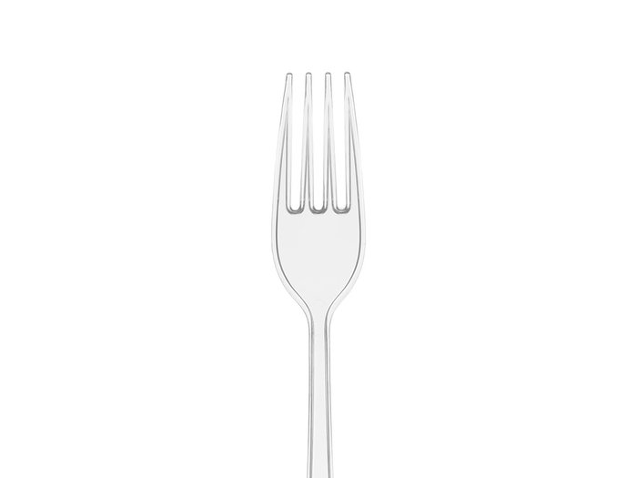 Kinvara Lot de 18 Fourchettes Plastique Transparent 10.4 x 2.7 x 25 cm (Set de 48)
