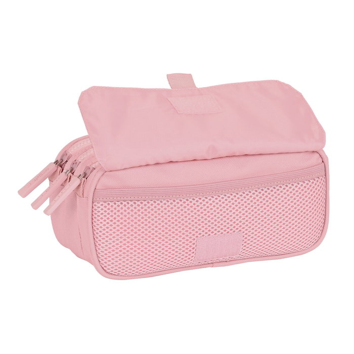 Trousse Fourre-Tout Triple Safta 21,5 x 10 x 8 cm Rose Trousse Fourre-Tout Triple Safta 21,5 x 10 x 8 cm Rose