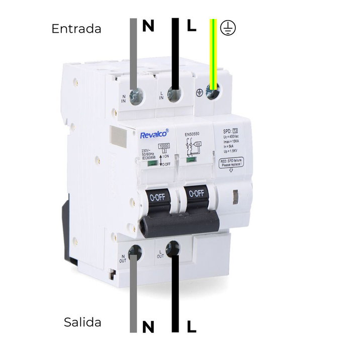 Revalco IGA 2P 40A C 10kA 275V - Protecteur de surtension permanente EN-50550 et transitoire 5-15kA Revalco IGA 2P 40A C 10kA 275V - Protecteur de surtension permanente EN-50550 et transitoire 5-15kA