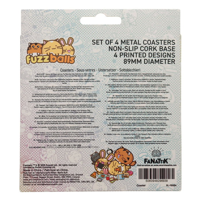 Fuzzballs pack 4 sous-verres