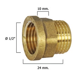 WOLFPACK LINEA PROFESIONAL Rallonge hexagonale polie 1/2 x 10