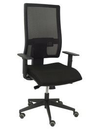 PIQUERAS Y CRESPO Chaise de bureau Horna Bali Noir avec accoudoirs 1D