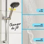Grohe - Douchette de douche 3 jets Vitalio Joy 110 Massage, chromée, économie d'eau, double paroi anti-chaleur, compatible chauffe-eau, garantie 5 ans