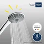 Grohe - Douchette de douche 3 jets Vitalio Joy 110 Massage, chromée, économie d'eau, double paroi anti-chaleur, compatible chauffe-eau, garantie 5 ans