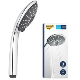 Grohe - Douchette de douche 3 jets Vitalio Joy 110 Massage, chromée, économie d'eau, double paroi anti-chaleur, compatible chauffe-eau, garantie 5 ans