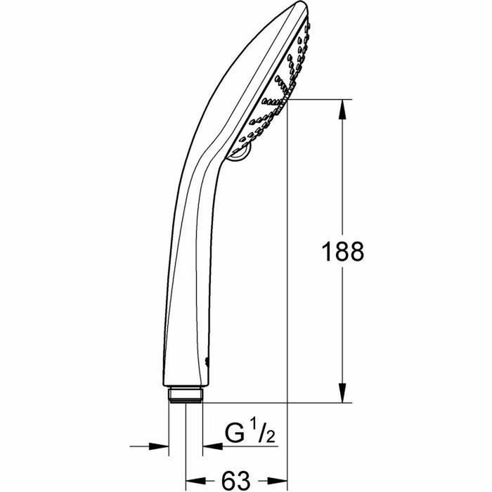 Grohe Vitalio Joy 110 Massage Douchette 3 Jets Chrome
