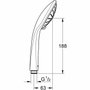 Grohe Vitalio Joy 110 Massage Douchette 3 Jets Chrome