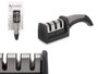 Kinvara Aiguiseur à couteaux avec manche en acier, céramique, plastique PP et TPR, noir et argent, 21 x 6.5 x 5.5 cm (Set de 24)