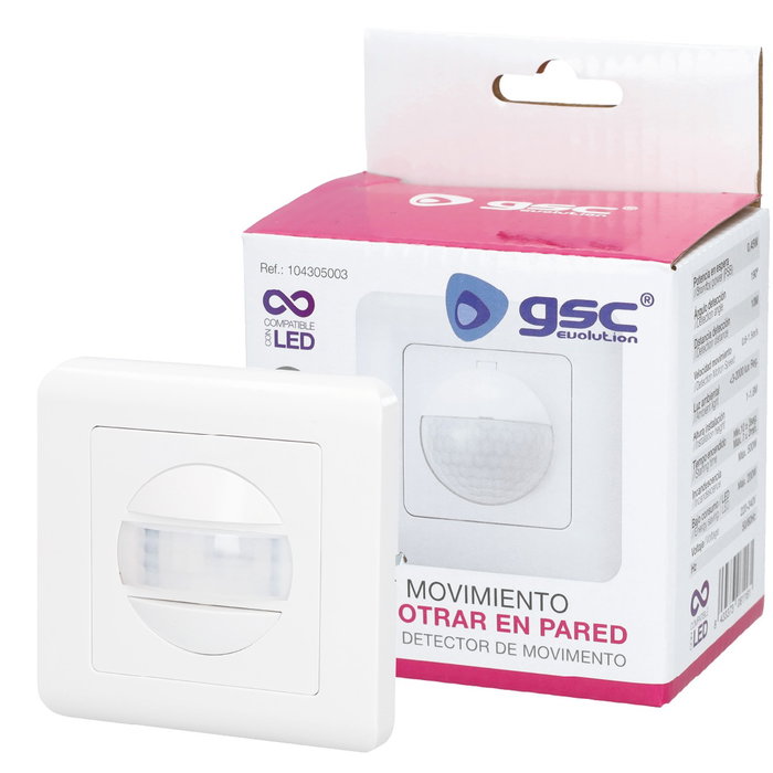 GSC Evolution Kalala Détecteur de mouvement encastrable Blanc GSC Evolution Kalala Détecteur de mouvement encastrable Blanc