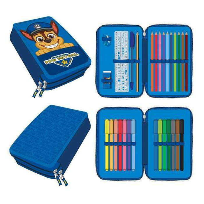 The Paw Patrol Pochette à crayons bleue avec accessoires