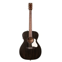 A&L Legacy Faded Black Presys II - Guitare Concert Hall Vintage avec électronique Fishman