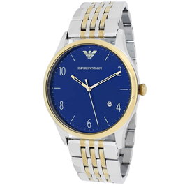 Armani AR1868 Cadran Bleu et Bracelet Argenté