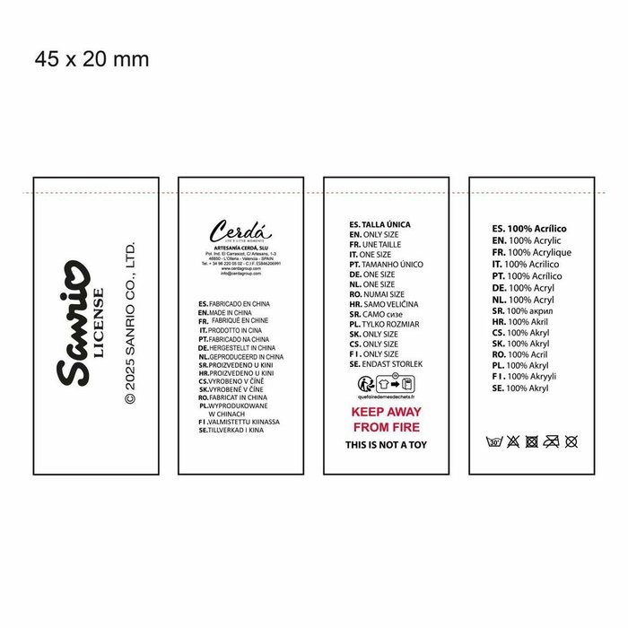 Bonnet et gants Hello Kitty Blanc 2 Pièces