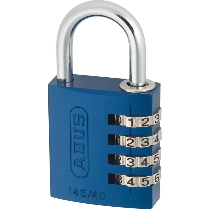 Abus 145/40 Cadenas à combinaison 4 chiffres Aluminium bleu