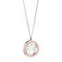 The Carat Shop Collar Barbie Spinning Silhouette - Pendentif émaillé rose avec silhouette tournante, chaîne 65 cm