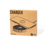 Edm Chargeur sans fil circulaire en bambou 15 W