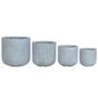Home ESPRIT Set de 4 pots de fleurs Turquoise Fibre Magnésium