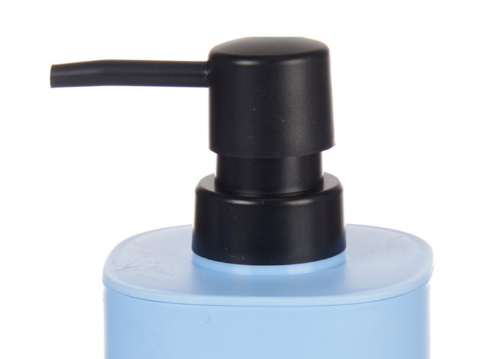 Berilo Set de 3 pièces salle de bain plastique bleu 14x17x7 cm (Set de 12)