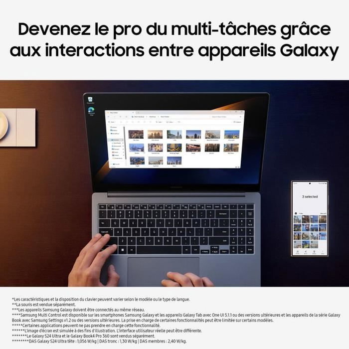 Samsung Galaxy Book4 Ultra 16 pouces - Intel Core Ultra 7 155H - 32 Go RAM - 1 To SSD - RTX 4050 - Gris