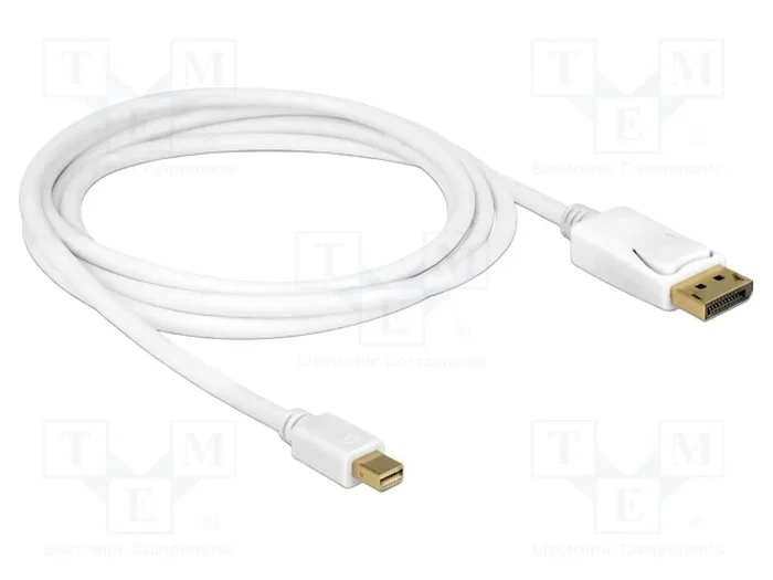 DELOCK Câble DisplayPort vers mini DisplayPort, 2m, blanc