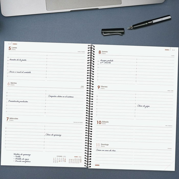 Agenda Finocam OPAQUE Noir A4 21 x 29,7 cm 2026 Agenda Finocam OPAQUE Noir A4 21 x 29,7 cm 2026