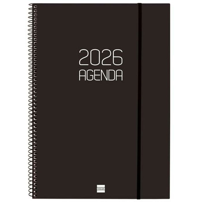 Agenda Finocam OPAQUE Noir A4 21 x 29,7 cm 2026 Agenda Finocam OPAQUE Noir A4 21 x 29,7 cm 2026
