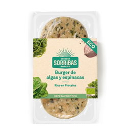 Obrador Sorribas Hamburguesa de algas y espinacas bio, pack de 2 x 80g