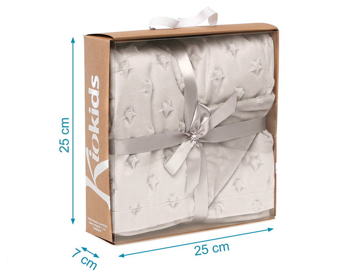 KioKids Couverture grise avec étoiles en relief KioKids Couverture grise avec étoiles en relief