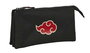 Safta Portatodo Triple Naruto Teen - Pochette triple à soufflet, polyester 600D - 22 x 12 x 3 cm, noir - Âge recommandé 3 ans
