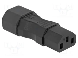 DELOCK Adaptateur IEC C13 femelle à IEC C14 mâle, droite, noir