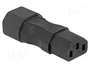 DELOCK Adaptateur IEC C13 femelle vers IEC C14 mâle, droite, noir