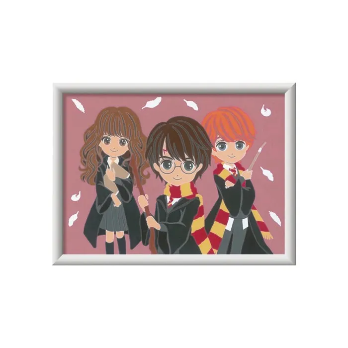 Ravensburger CreArt Kids - Set Peinture par Numéro Harry Potter, Hermione et Ron - Portrait de Groupe 18x24 cm - Jeu Créatif Enfant dès 7 Ans