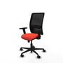 PIQUERAS Y CRESPO Chaise Zulema Synchro Orange foncé/Noir
