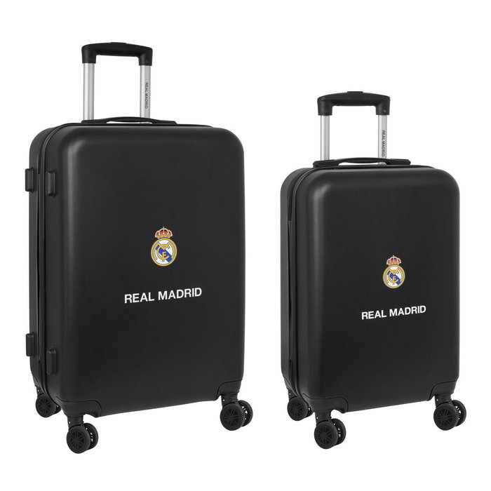 Jeu de valises Real Madrid C.F. + mediano 24 Trolley Blue marine 40 x 63 x 26 cm (2 Pièces) Jeu de valises Real Madrid C.F. + mediano 24 Trolley Blue marine 40 x 63 x 26 cm (2 Pièces)