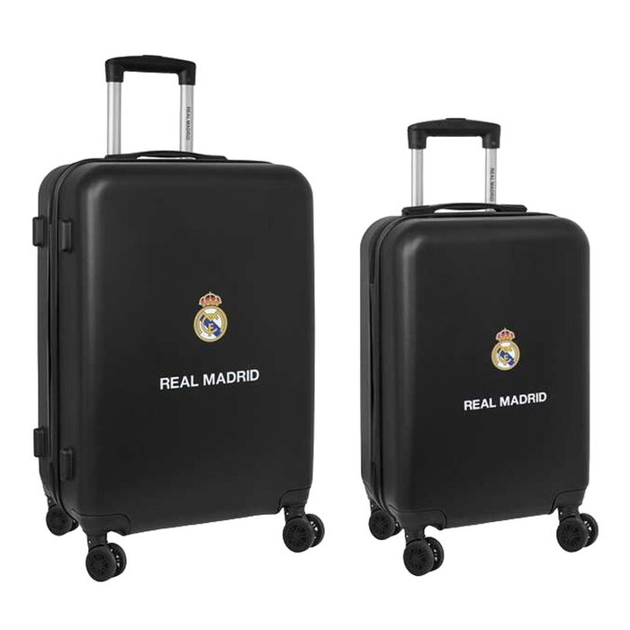 Jeu de valises Real Madrid C.F. + mediano 24 Trolley Blue marine 40 x 63 x 26 cm (2 Pièces) Jeu de valises Real Madrid C.F. + mediano 24 Trolley Blue marine 40 x 63 x 26 cm (2 Pièces)