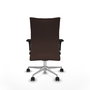 Piqueras Y Crespo Chaise Albacete Marron foncé avec mécanisme Sincro et base aluminium