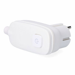 F-Line Fiche électrique Schuko avec interrupteur lumineux, blanche