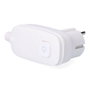 F-Line Fiche Schuko avec interrupteur lumineux 16A 250V, blanc, 95 x 40 x 70 mm