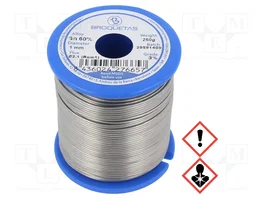 BROQUETAS Fil de soudure à base de plomb Sn60Pb40 1mm 250g