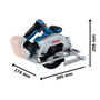 Bosch Professional GKS 18V-57-2 sans batterie