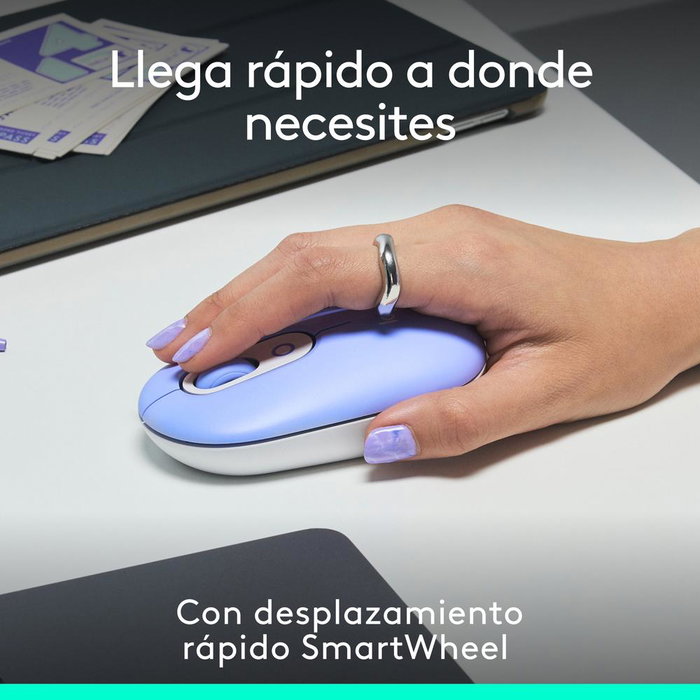 Logitech Souris sans fil Pop Mouse Lilas Bluetooth 5.1 haute précision 1000-4000 dpi ergonomique Logitech Souris sans fil Pop Mouse Lilas Bluetooth 5.1 haute précision 1000-4000 dpi ergonomique