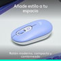 Logitech Souris sans fil Pop Mouse Lilas Bluetooth 5.1 haute précision 1000-4000 dpi ergonomique