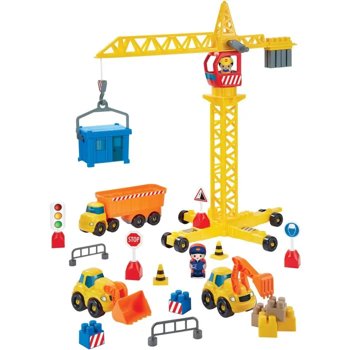 Ecoiffier Abrick 2969 - Travaux Publics + Grue Ecoiffier Abrick 2969 - Travaux Publics + Grue
