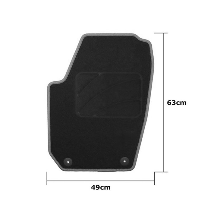 OCC Design Tapis sur mesure Skoda Roomster (2006-2015) - Jeu de 5 pièces avec logo