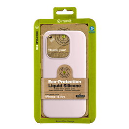 Muvit Recycletek Coque en Silicone Liquide pour Apple - Protection Anti-traces, Anti-dérapante, Doublure Microfibre, Écologique